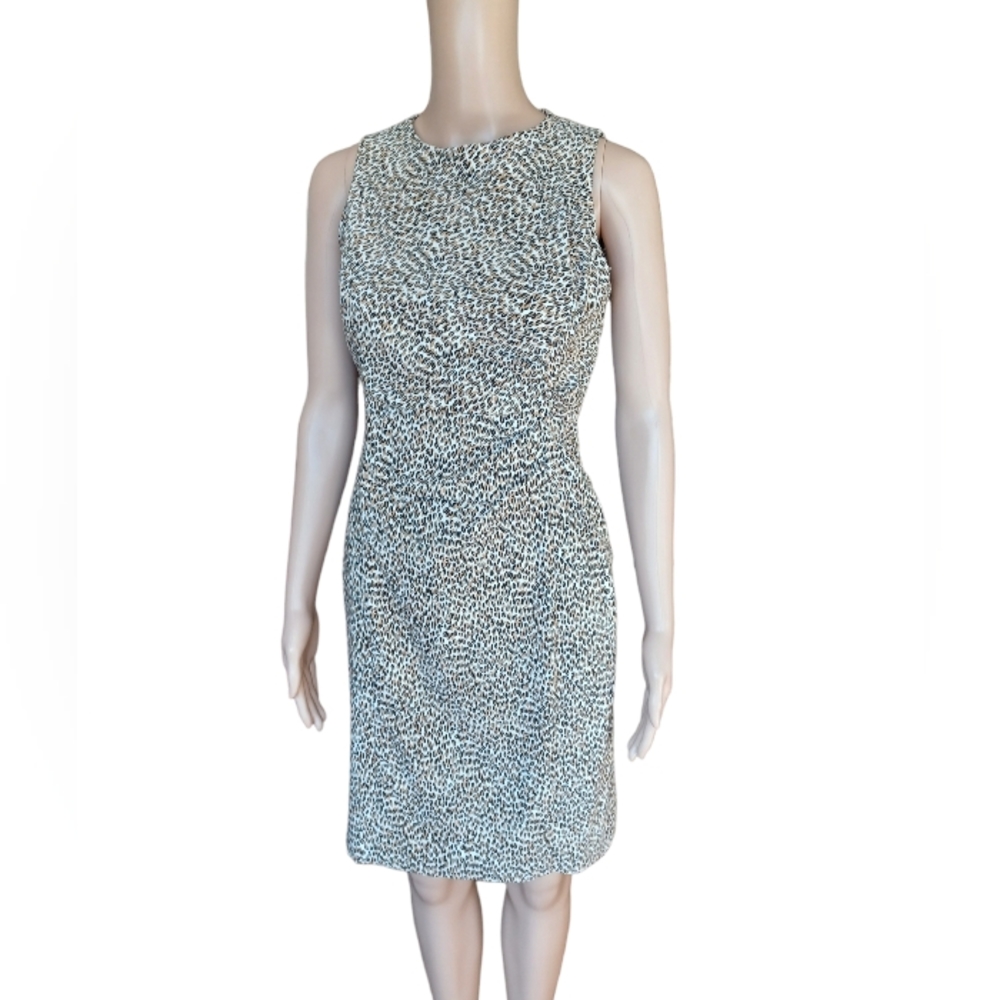J. Mclaughlin Womens Sleeveless Multicolor Animal Print Sheath Dress Size 2